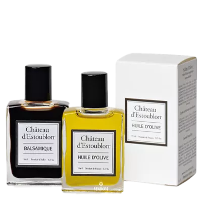 Château d'Estoublon, Olijfolie & Balsamico, Mini Set, 2 × 1,5 cl