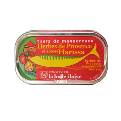 Conserverie La Belle-Iloise, Makreelfilets met Provençaalse Kruiden & Harissa