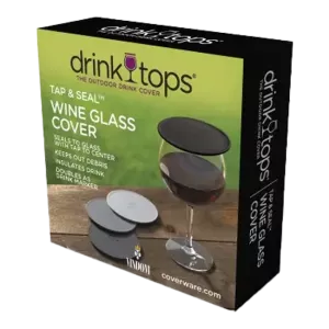 Coverware, Drink Tops Solid Glass Covers Zwart/Wit