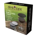 Coverware, Drink Tops Solid Glass Covers Zwart/Wit