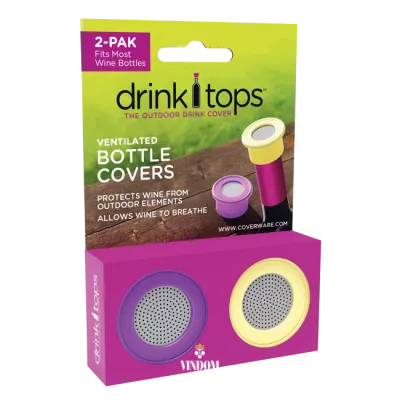 Coverware, Drink Tops, Ventilated Bottle Covers, Geel/Paars