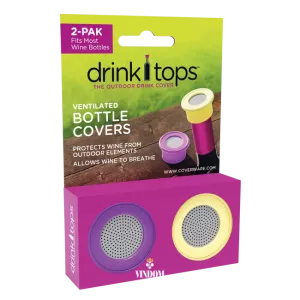 Coverware, Drink Tops, Ventilated Bottle Covers, Geel/Paars