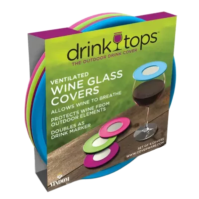 Coverware, Drink Tops, Ventilated Glass Covers, Bright Summer