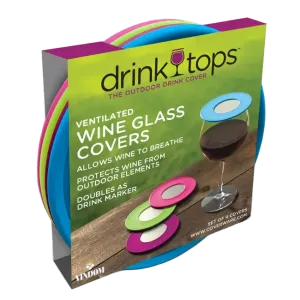 Coverware, Drink Tops, Ventilated Glass Covers, Bright Summer