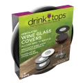 Coverware, Drink Tops, Ventilated Glass Covers, Zwart/Grijs