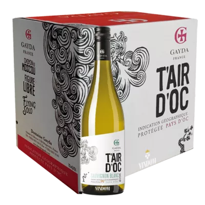 Domaine Gayda, T'Air d'Oc, Sauvignon Blanc, 12 Fl.