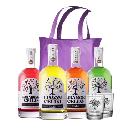 DMC Drunken Monkey Cellotasje – Limoncello, Orangecello, Rabarbercello & Limecello