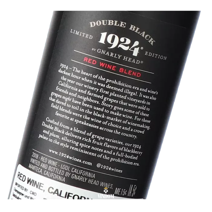 1924, Double Black, Red Wine Blend