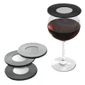 Coverware, Drink Tops, Ventilated Glass Covers, Zwart/Grijs