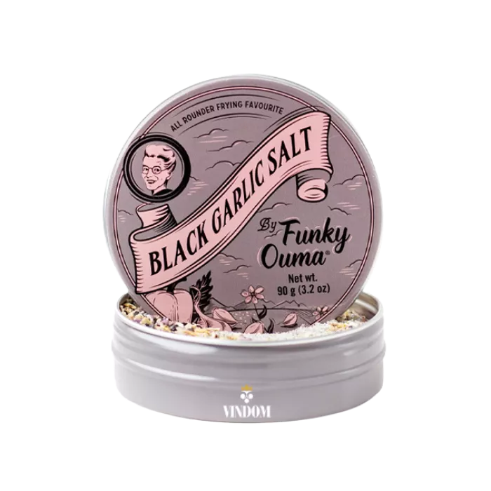 Funky Ouma Black Garlic Salt – Travel Tin 90 g