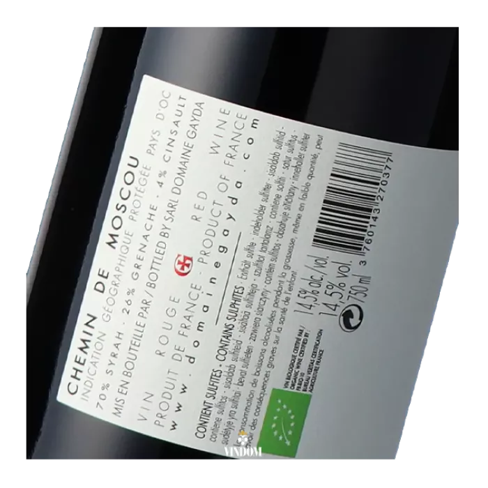 Domaine Gayda, Chemin de Moscou, 2016