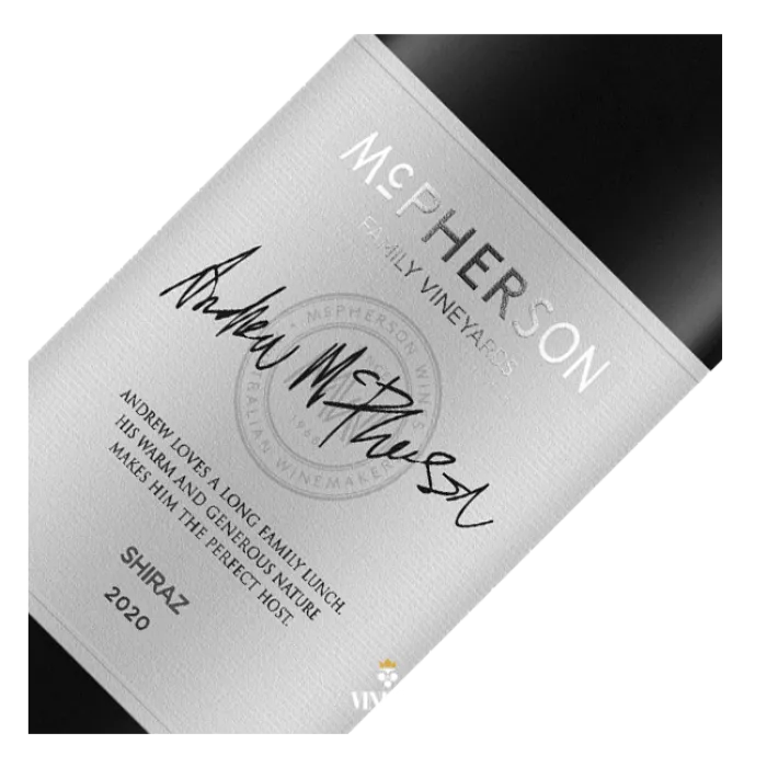 McPherson Wines, Andrew McPherson, Shiraz