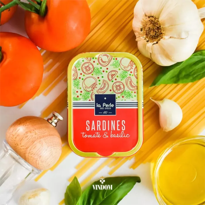 La Perle des Dieux Sardines met Tomaat en Basilicum