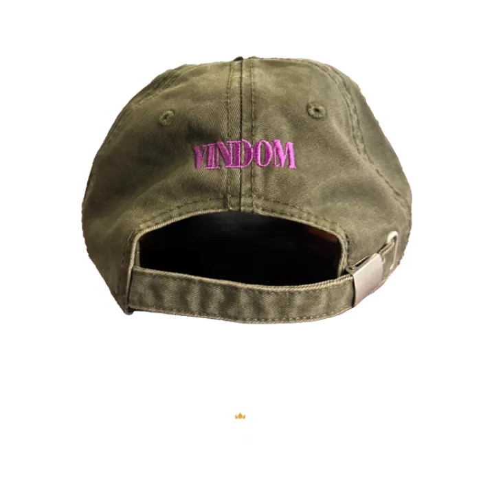 Vindom, Washed Cotton Cap, Donkergroen