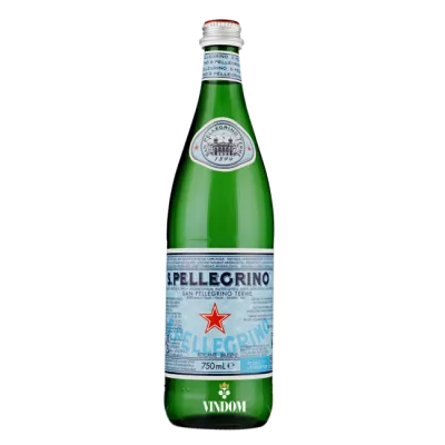 San Pellegrino, Bruisend Mineraalwater, Glazen Gastro fles, 0,75 l